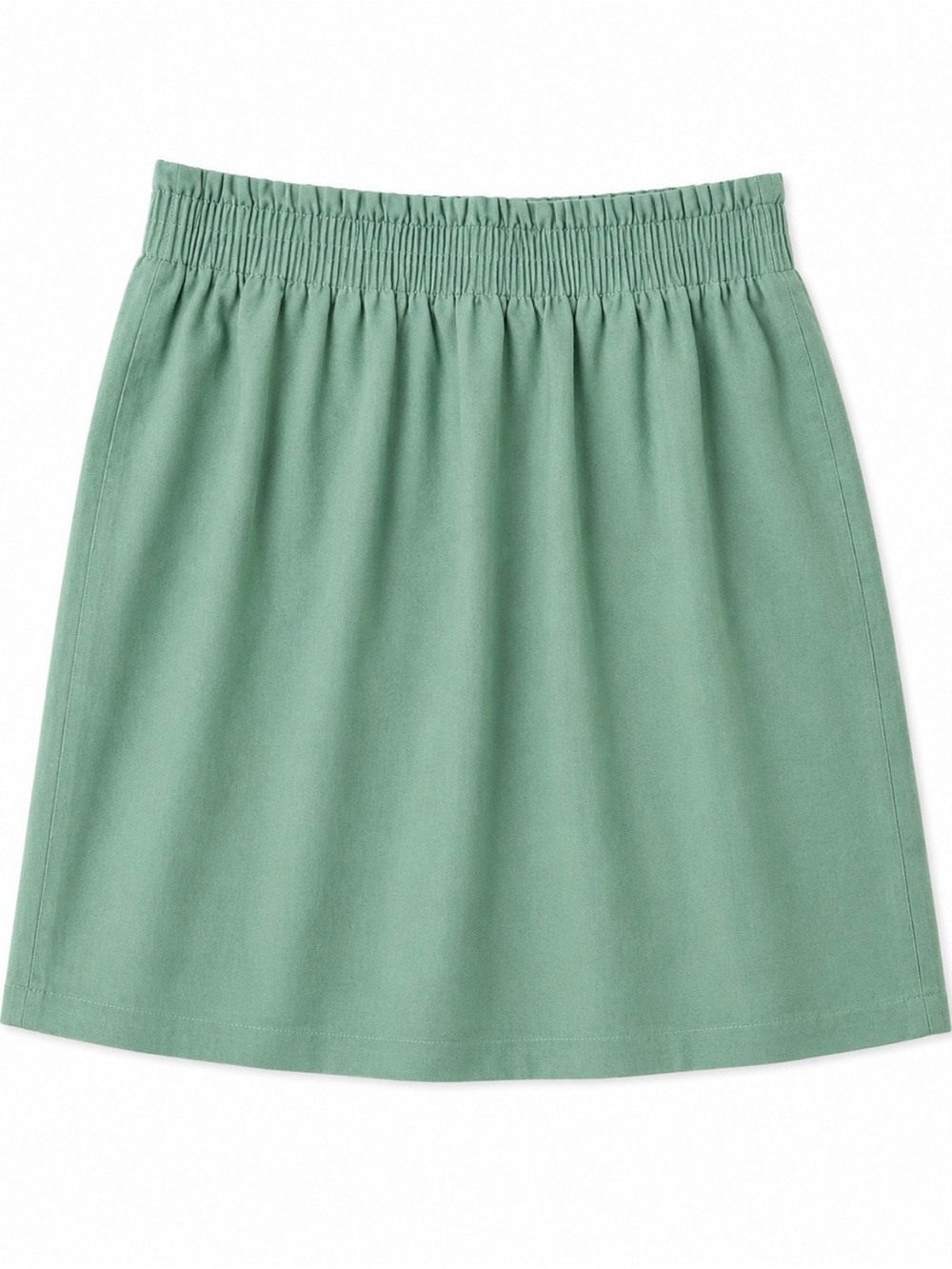 J. Crew Seafoam Green Elastic-Waist A-Line Skirt